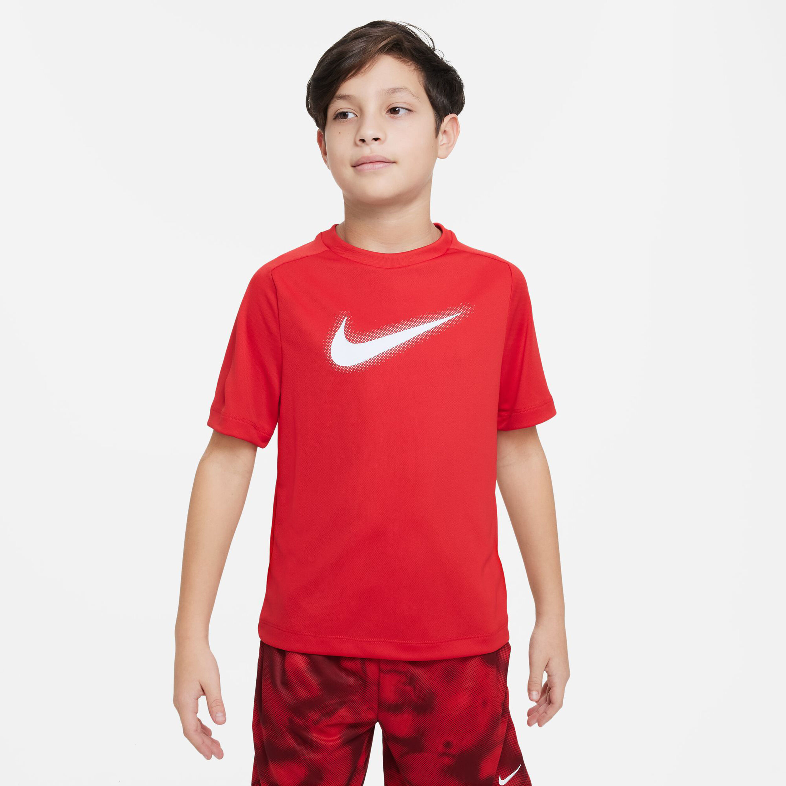 Dri-Fit Graphic T-Shirt Jungen - Rot, Weiß