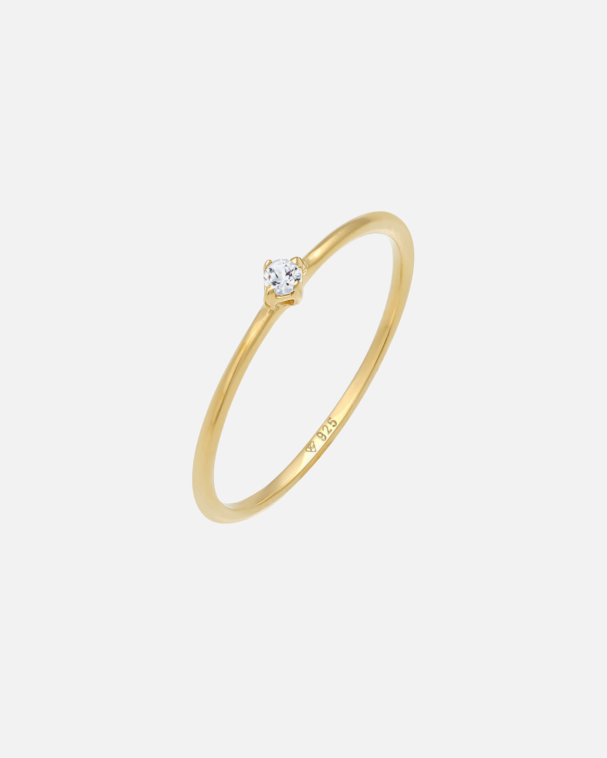 Elli PREMIUM női elegáns filigrán szoliter gyűrű topáz drágakővel, 925 sterling ezüstből, aranyozott