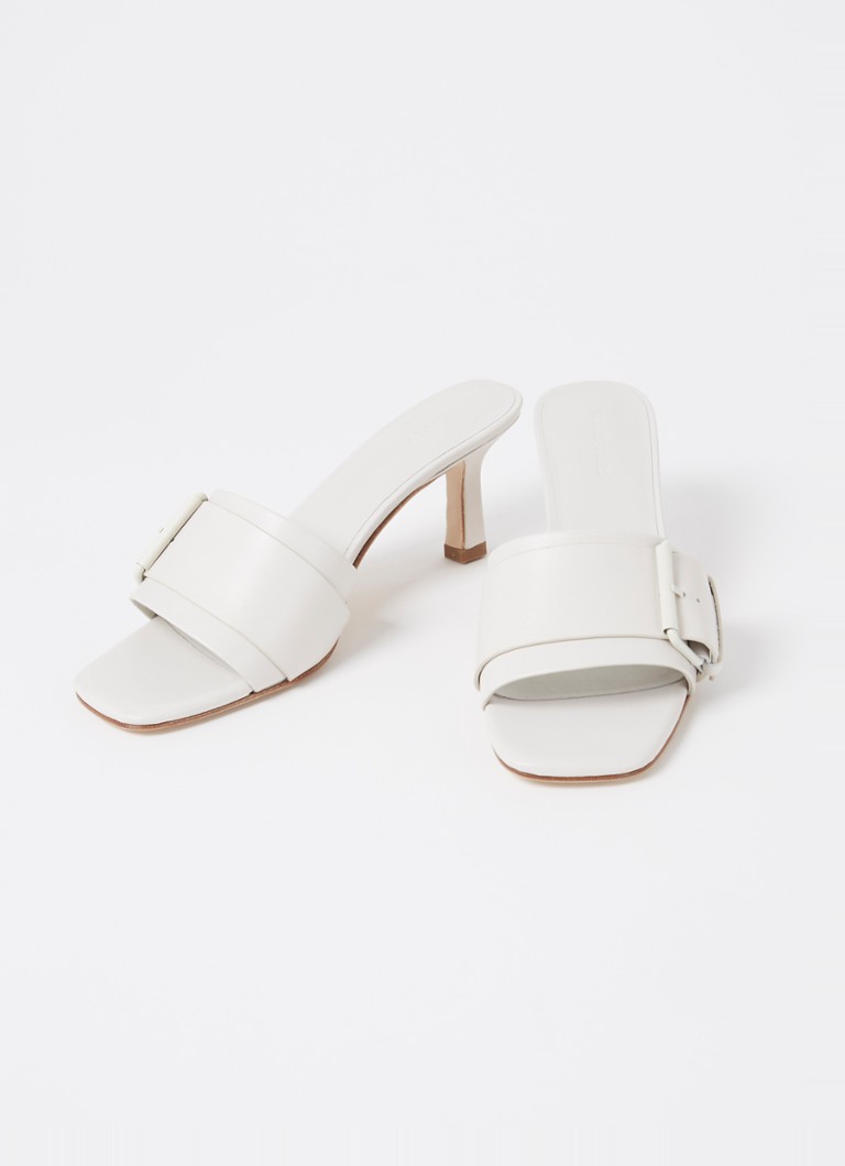 Whistles Adella leather mule with buckle detail