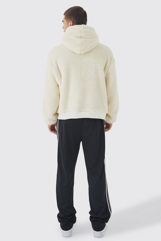 Kastiger Oversize Borg-Hoodie