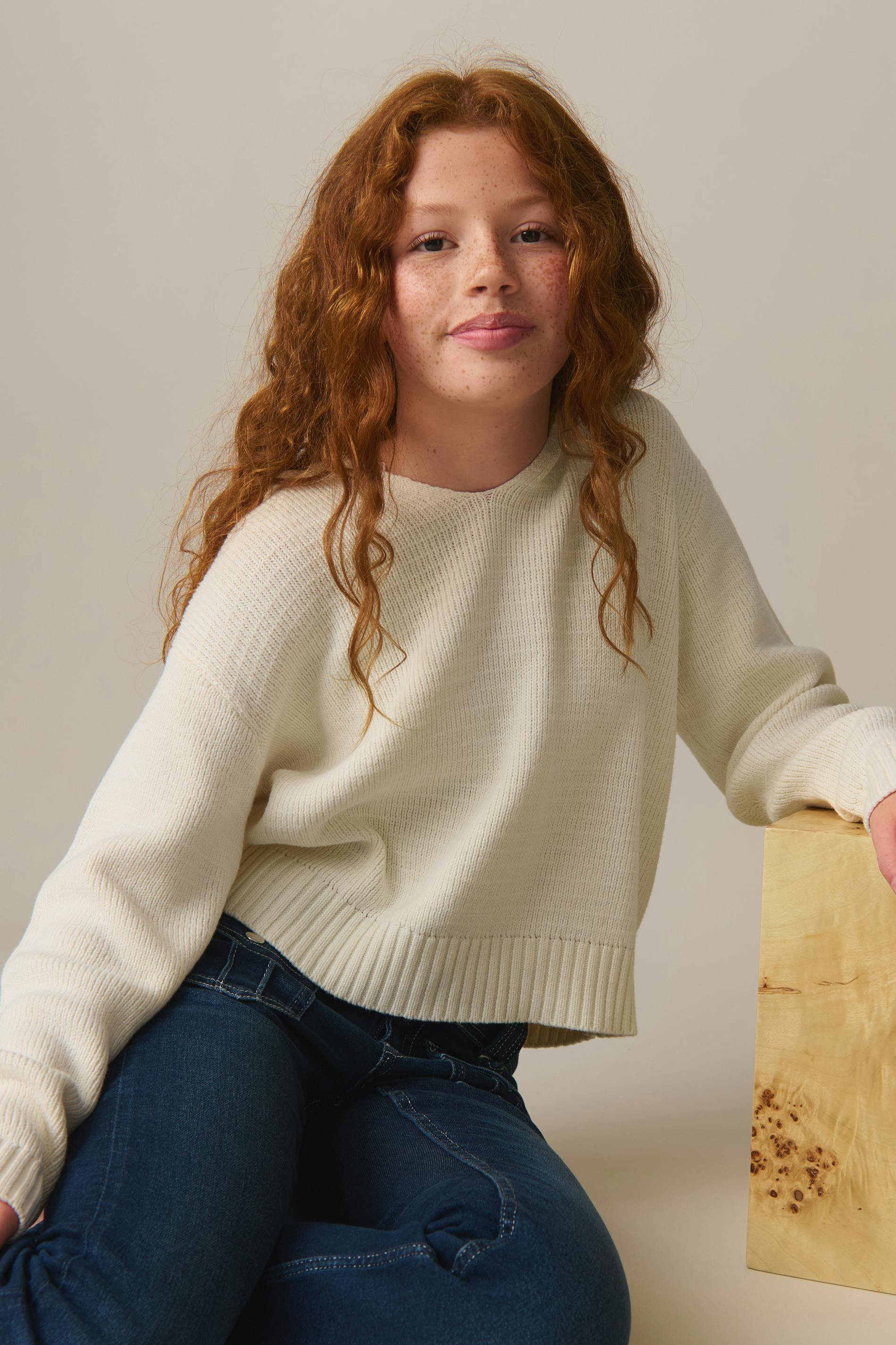 Y chunky knitted hoodie