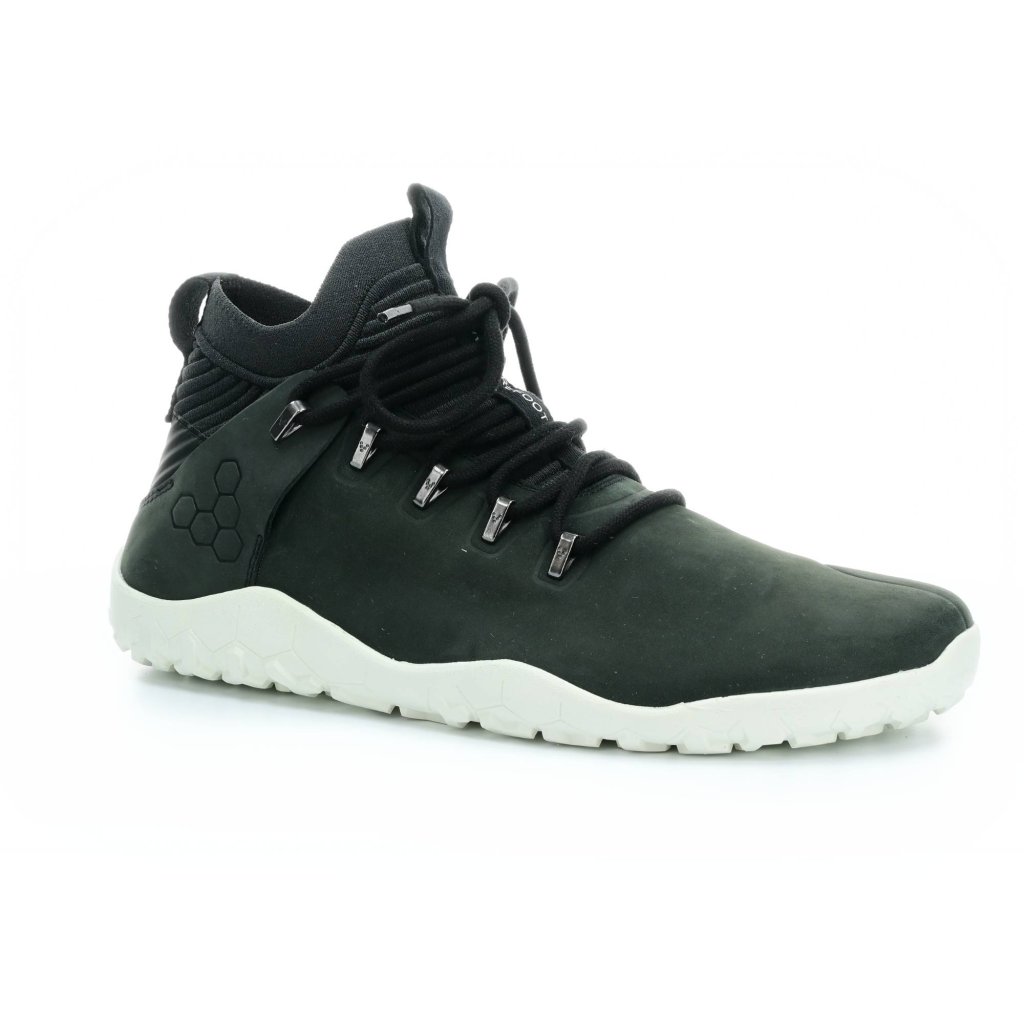 Vivobarefoot Magna FG L Black Leather Barfuß-Wanderschuhe