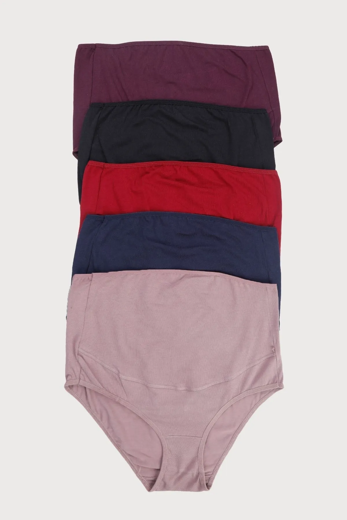 Nicoletta  Umstandshöschen für Damen, 5er-Pack, Lycra, Weinrot