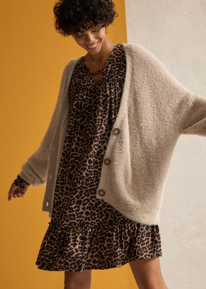 Kurzes Kleid mit Animalprint