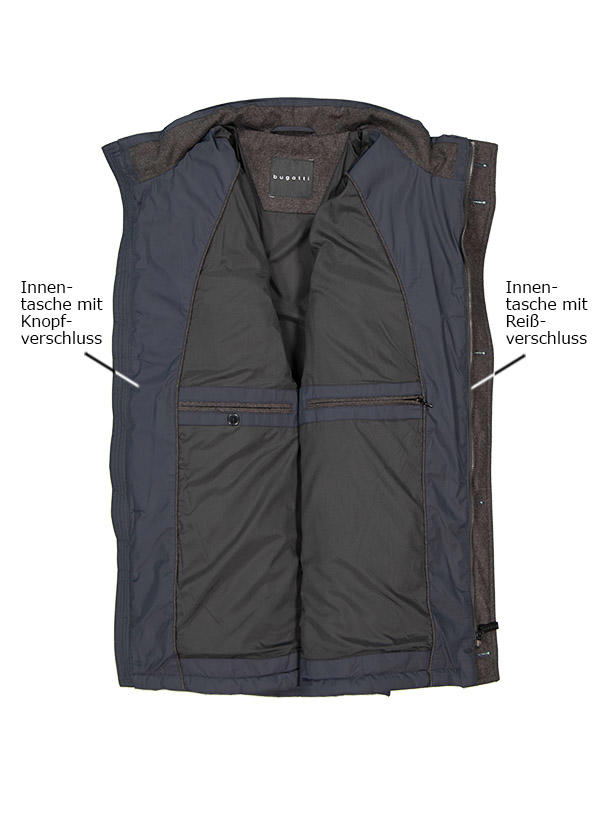 bugatti, Steppjacke, Mikrofaser wasserabweisend, marine