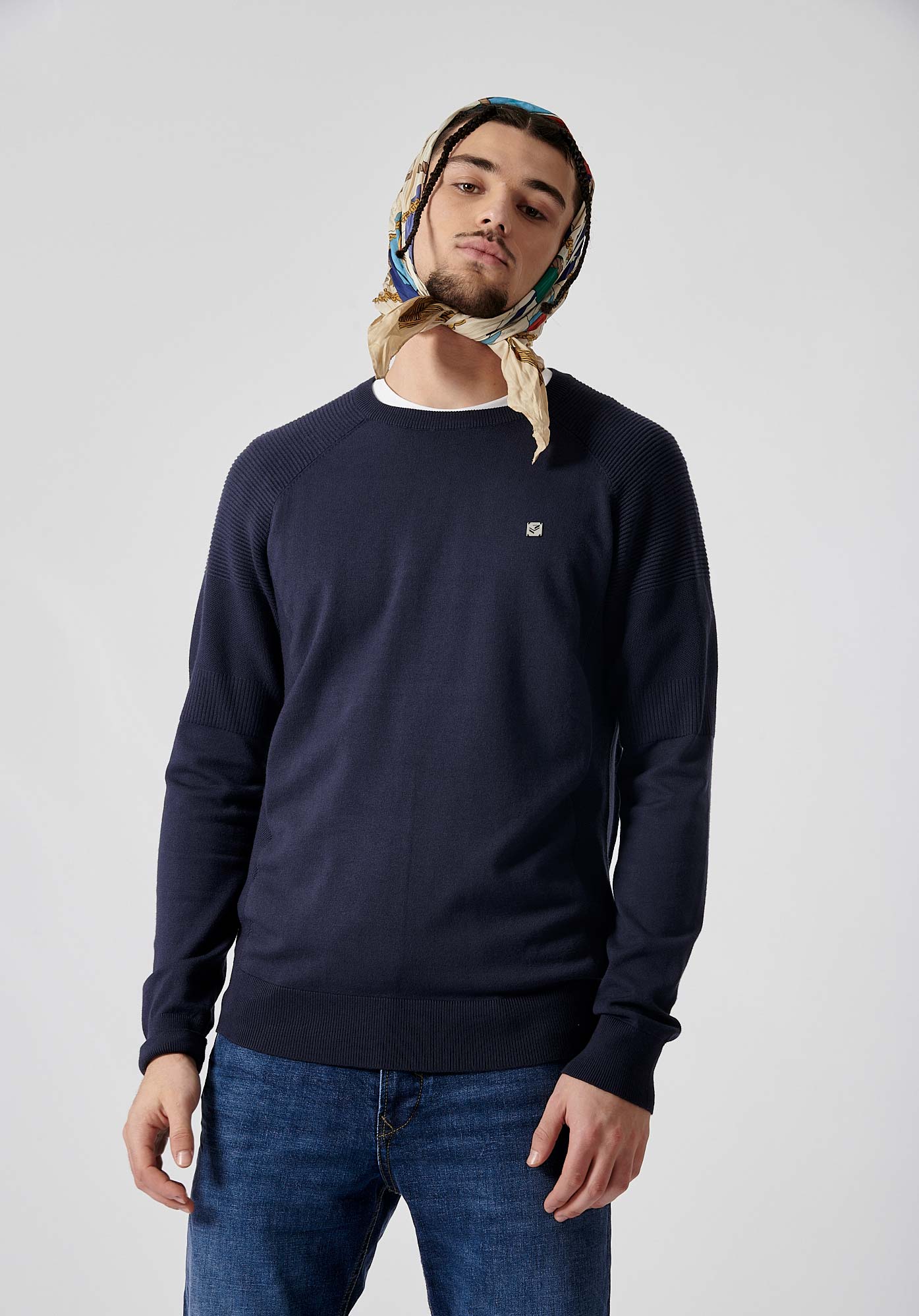 MAYER  Pull bleu homme