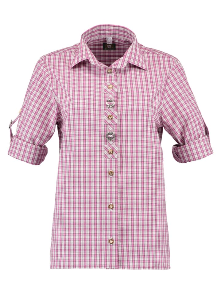 OS-Trachten Trachtenbluse Pemavi in Himbeere günstig kaufen