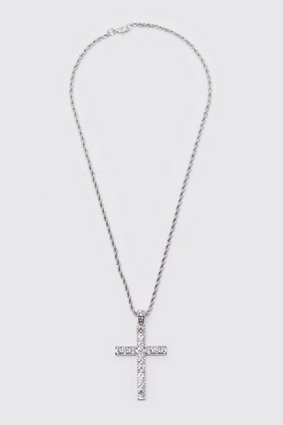 Kette mit Kreuz-Anhänger und Strass