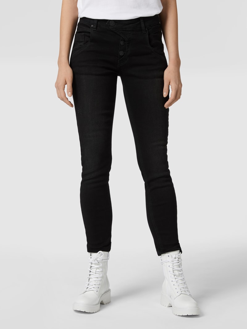 Skinny Fit mit Stretch-Anteil Modell 'Manie' in schwarz