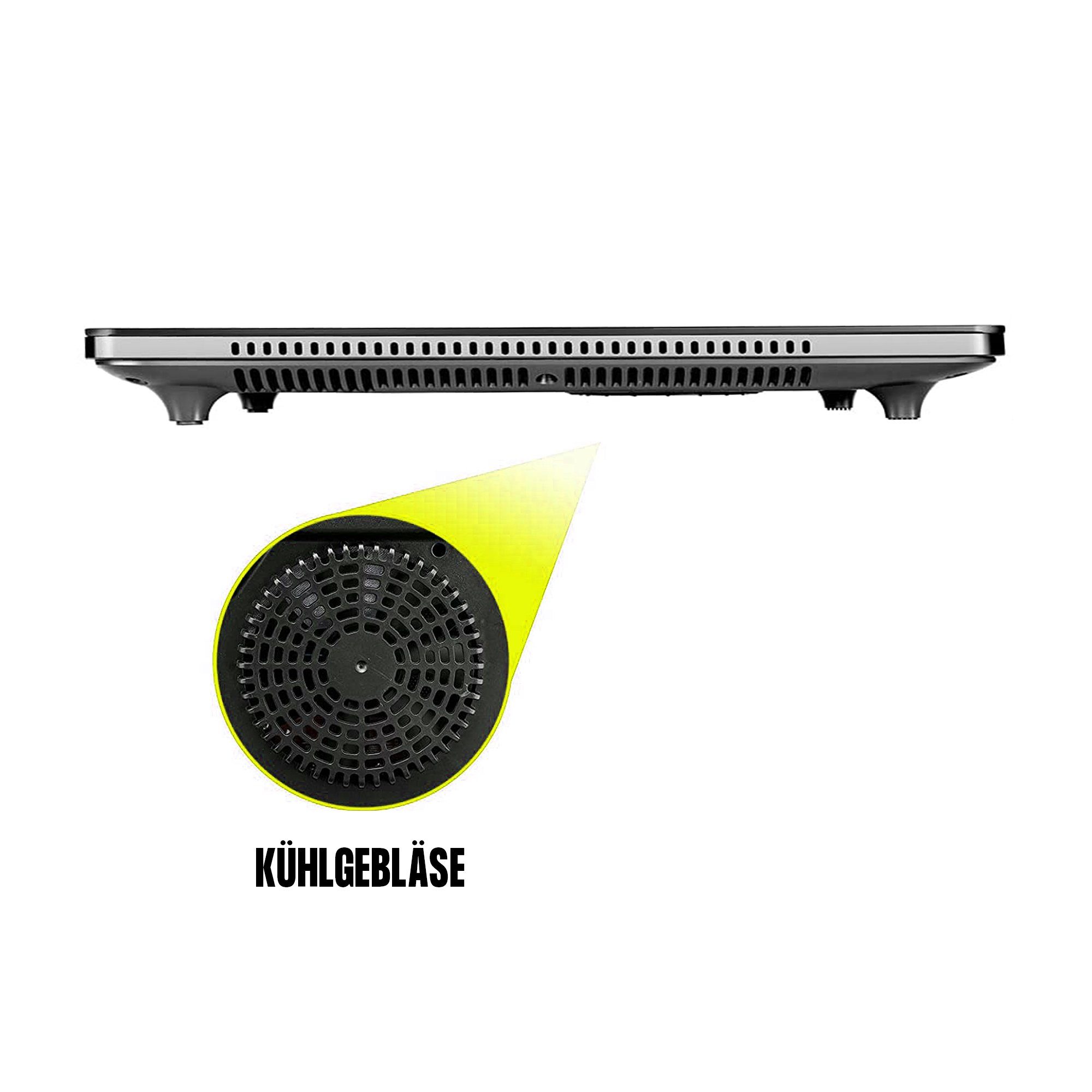 KB Elements Einzel-Induktionskochplatte ELK102P, 2000 Watt, Timer, Lüfter, Abschaltautomatik