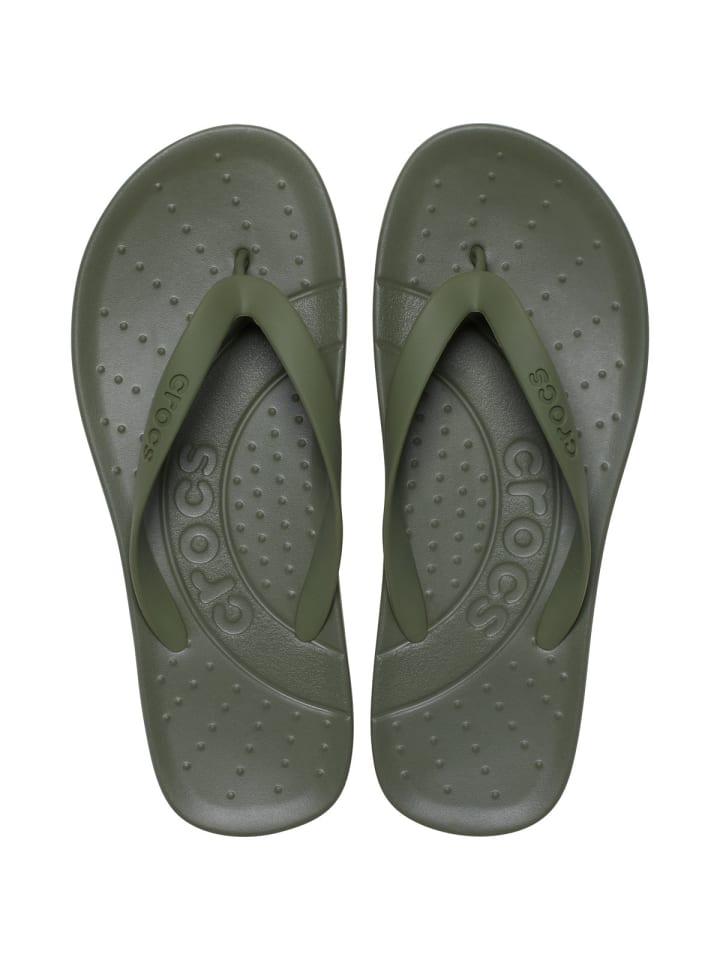 Crocs Freizeitschuhe Crocs Classic Flip in dunkelgrün günstig kaufen