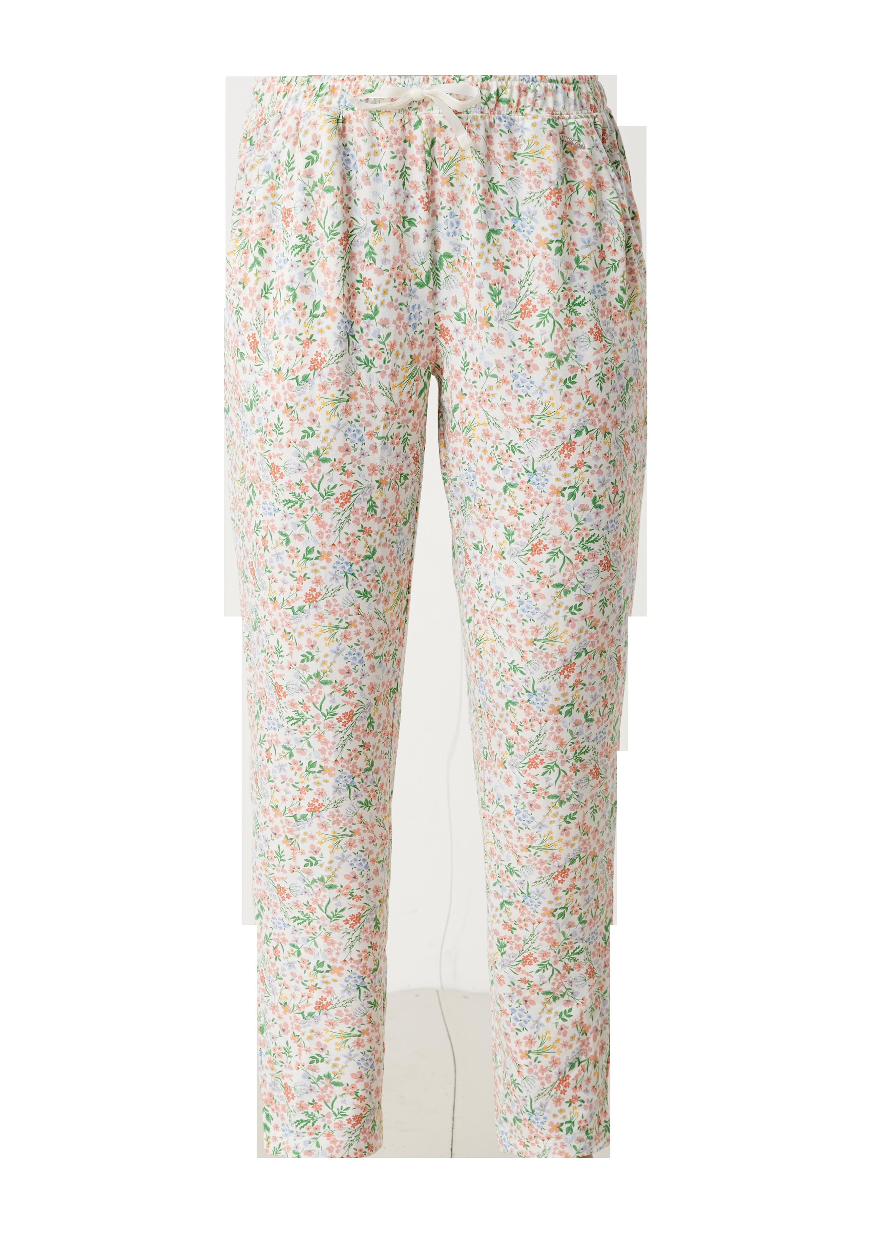 Lange Pyjamahose aus Viskosemix  6006978-09A1