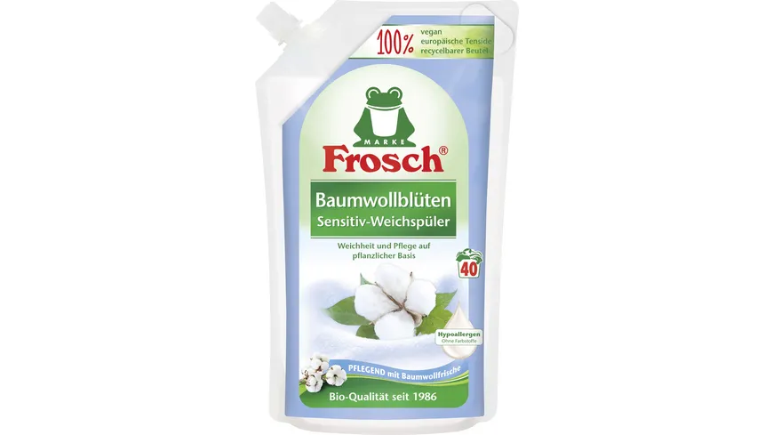 Frosch Baumwollblüten Sensitiv Weichspüler 1 l