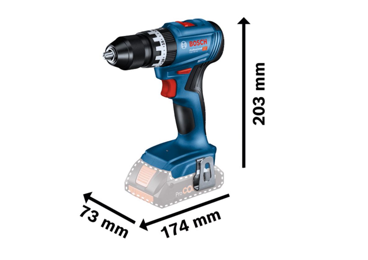 Bosch Blue 06019K3303 GSB 18V-45 Cordless Impact Drill 18V 2.0Ah Li-ion in L-Boxx