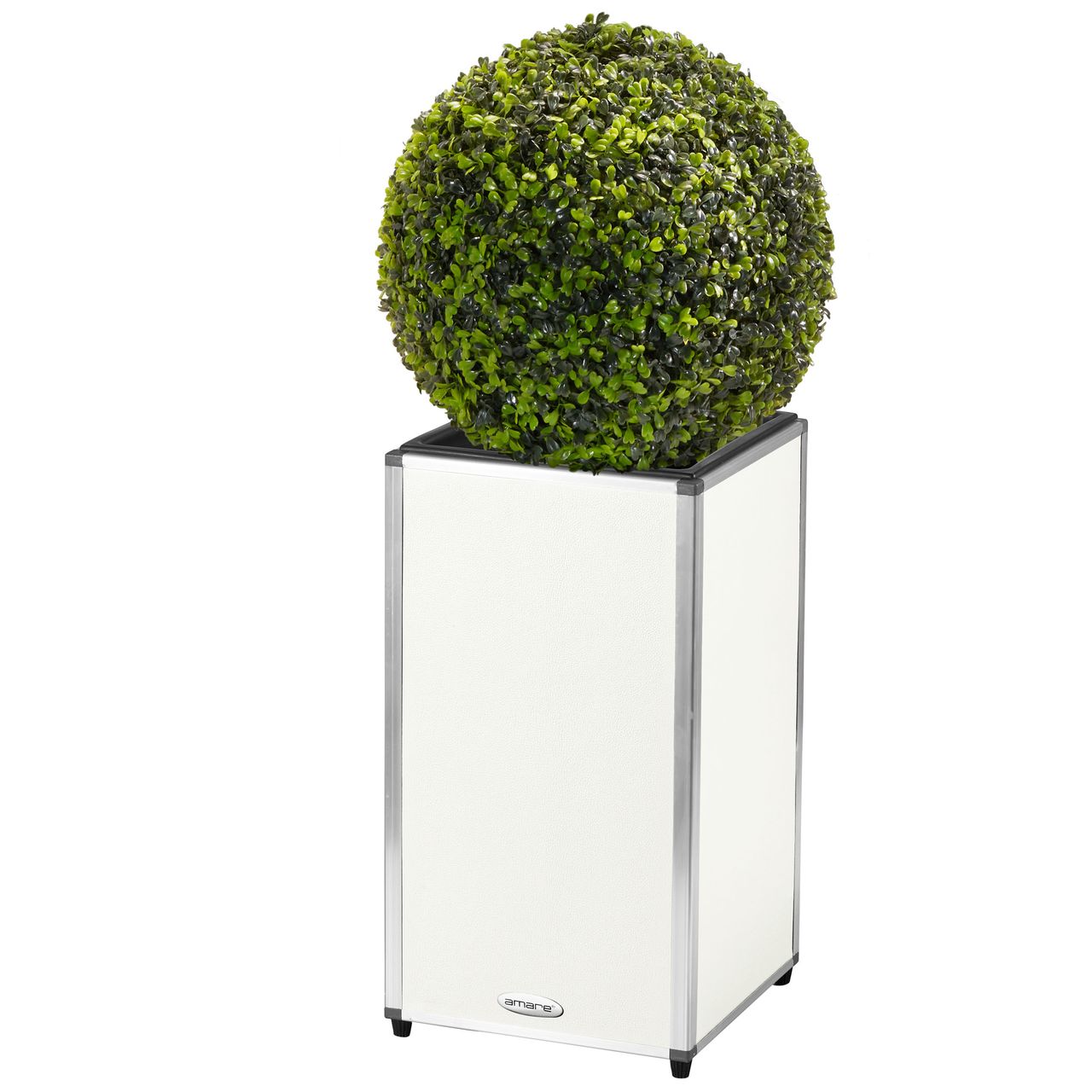 Weles AMARE Fiberglas Design Pflanzgefäß PUR 28 x 28 x 51 cm, weiß