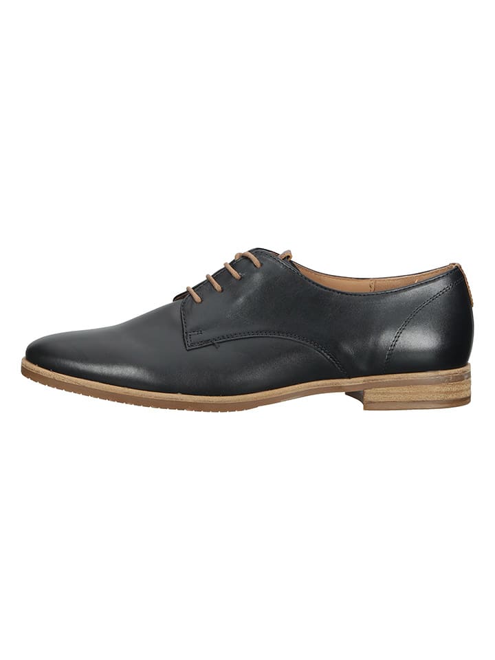 Gabor Leder-Schnürschuhe in Schwarz/ Hellbraun günstig kaufen