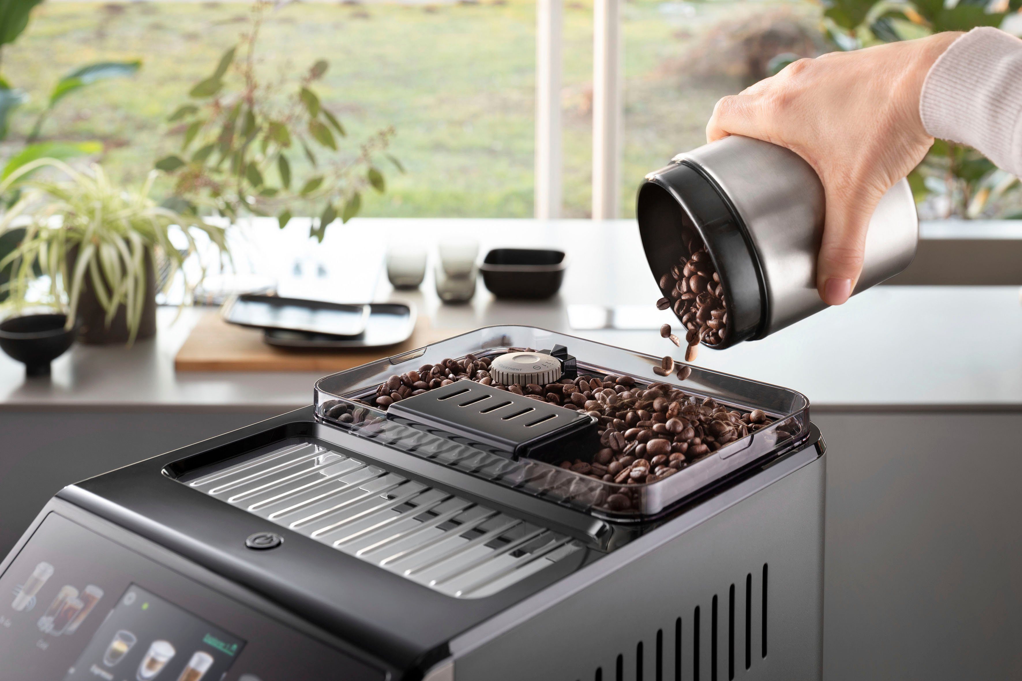 De'Longhi Kaffeevollautomat Eletta Explore ECAM 450.55 G, Grau, inkl. Pflegeset im Wert von € 31,99 UVP