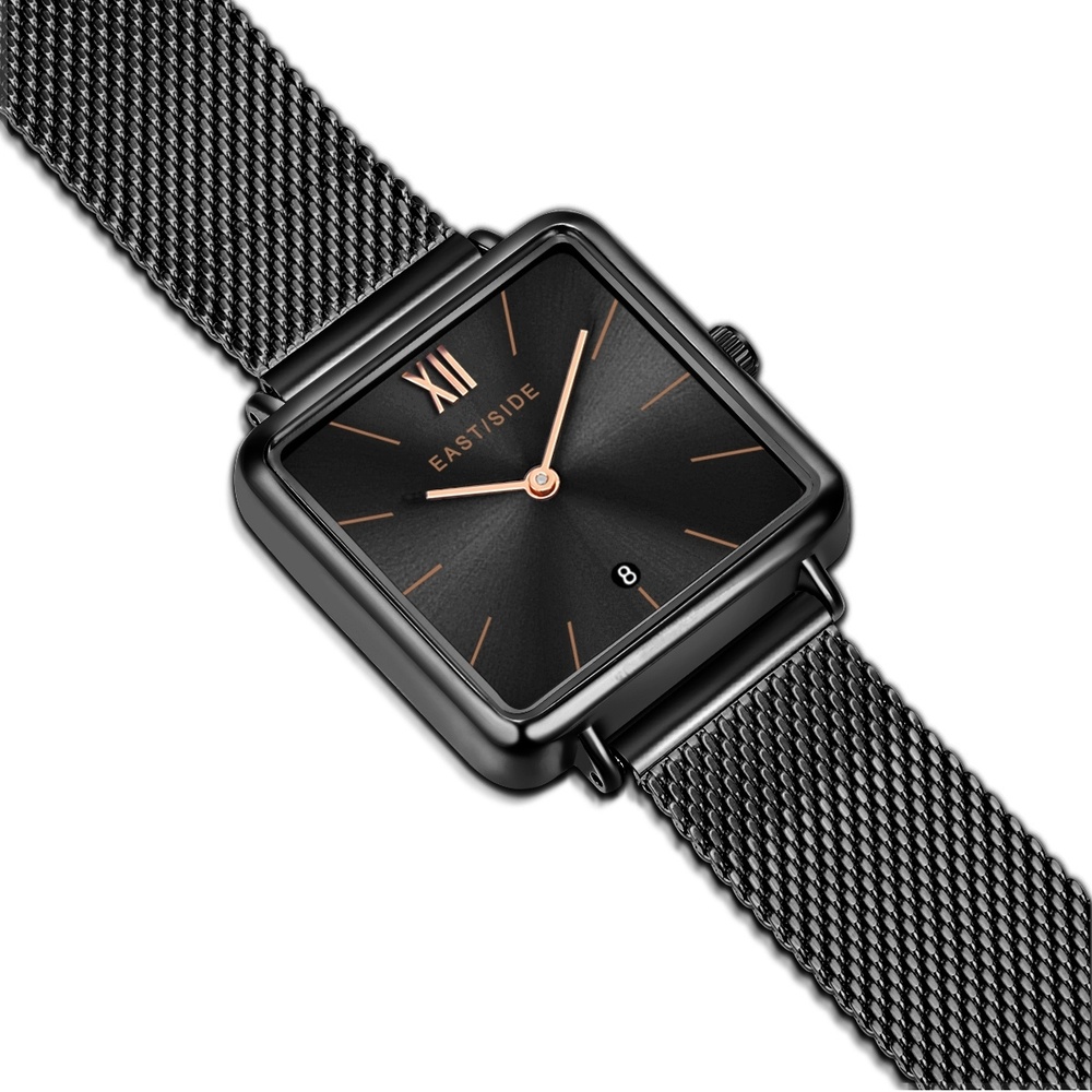 EASTSIDE Montre à quartz Grand en Anthracite Acier inoxydable en Anthracite Montre