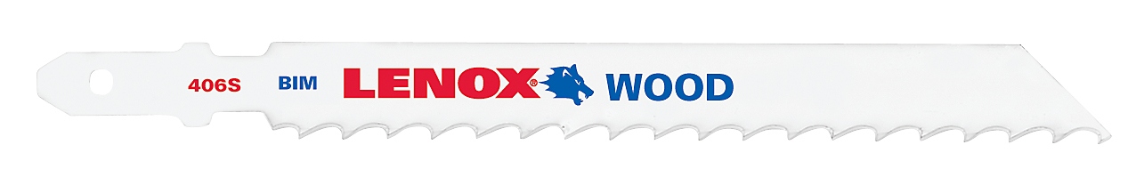 Lenox 20305BT406S 406S Stichsägeblatt Bimetall 6 Zähne pro Zoll Holz 100 x 10 x 1,3 mm 2 Stück