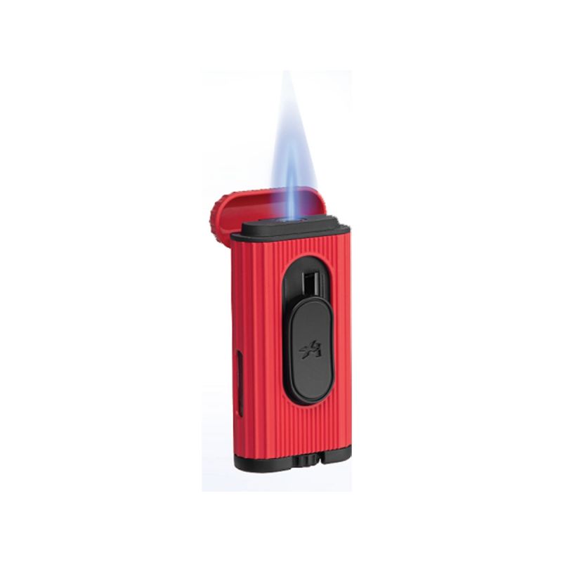 Xikar Zigarrenfeuerzeug – Hedron Soft+Jet Rot & Schwarz