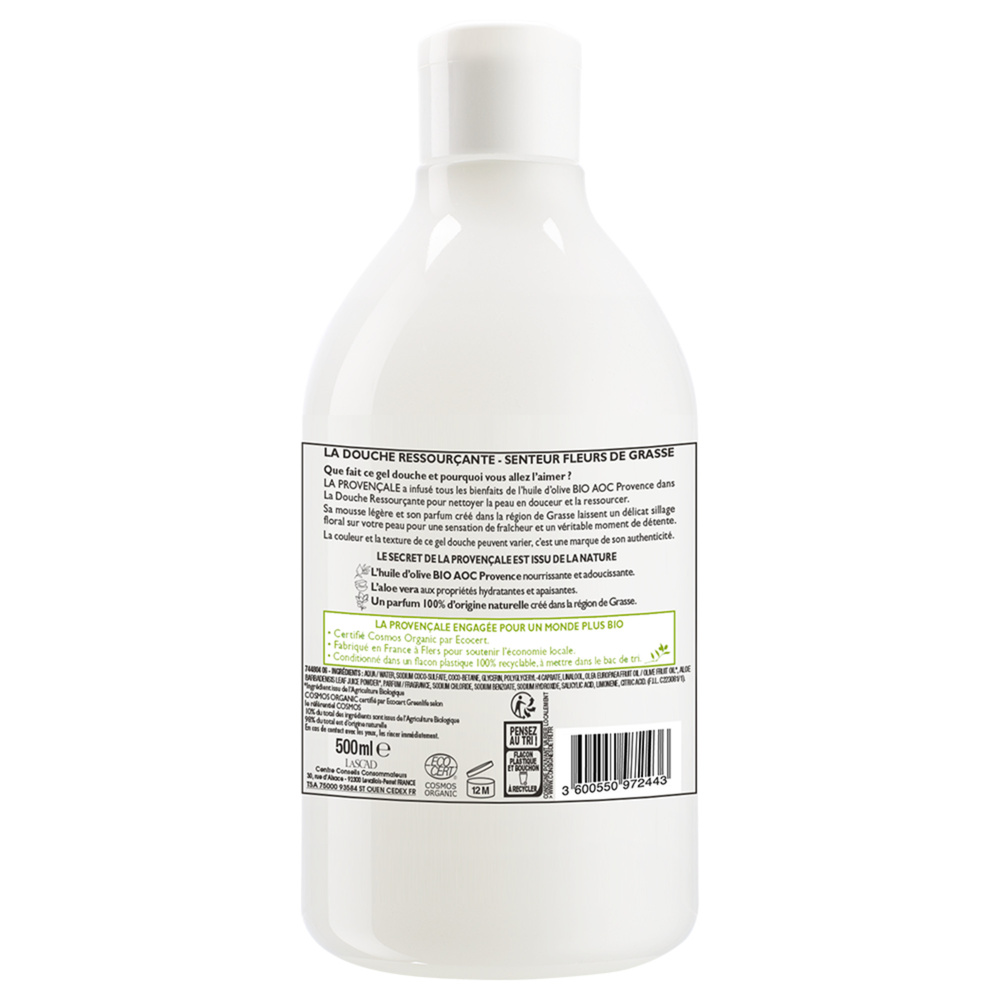 La Provençale La Douche Ressourçante Senteur Fleurs de Grasse Gel Douche Bio