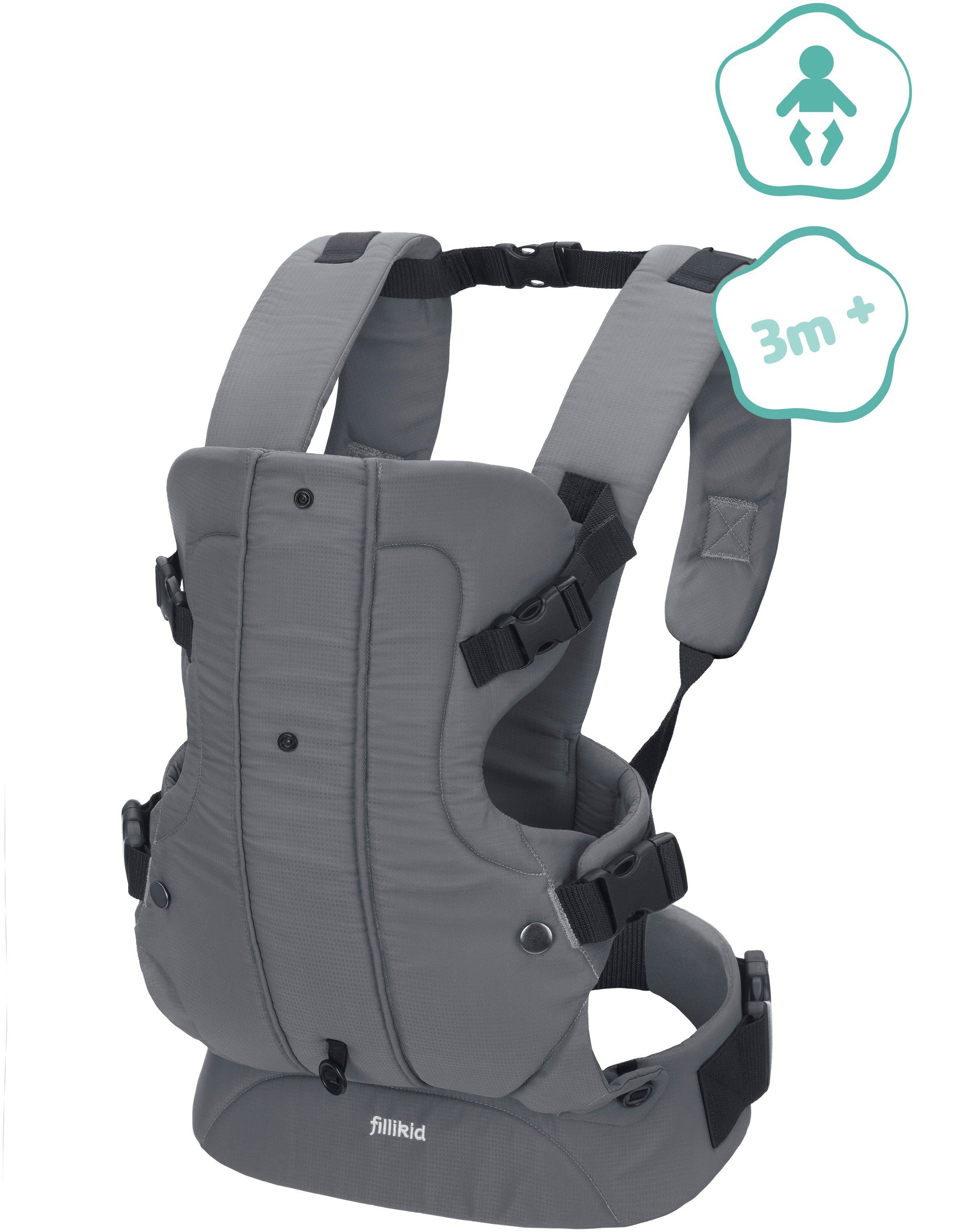 Fillikid Bauchtrage Sport, grau