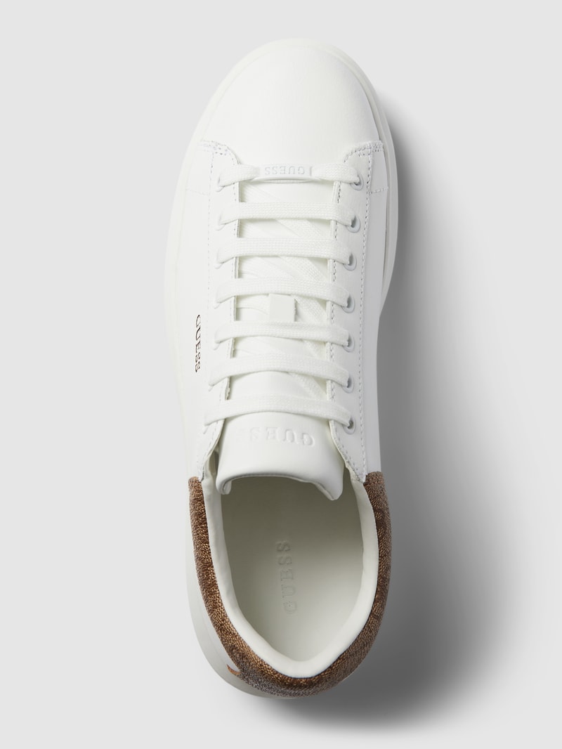Sneaker mit Label-Print Modell 'VIBO' in weiß