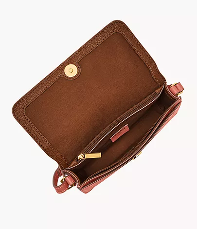 Fossil Small Flap Crossbody Zoey Leder