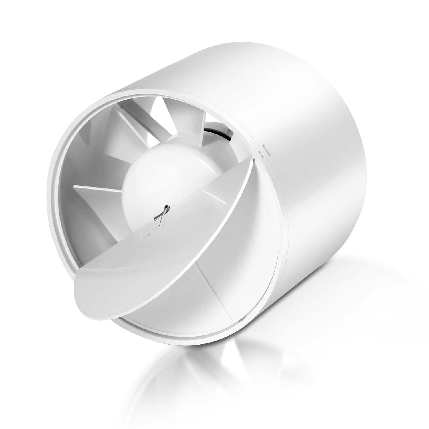 Gimisgu Wandventilator Rohrventilator Ø100mm/150mm Inline-Abluftventilator mit Rückstauklappe