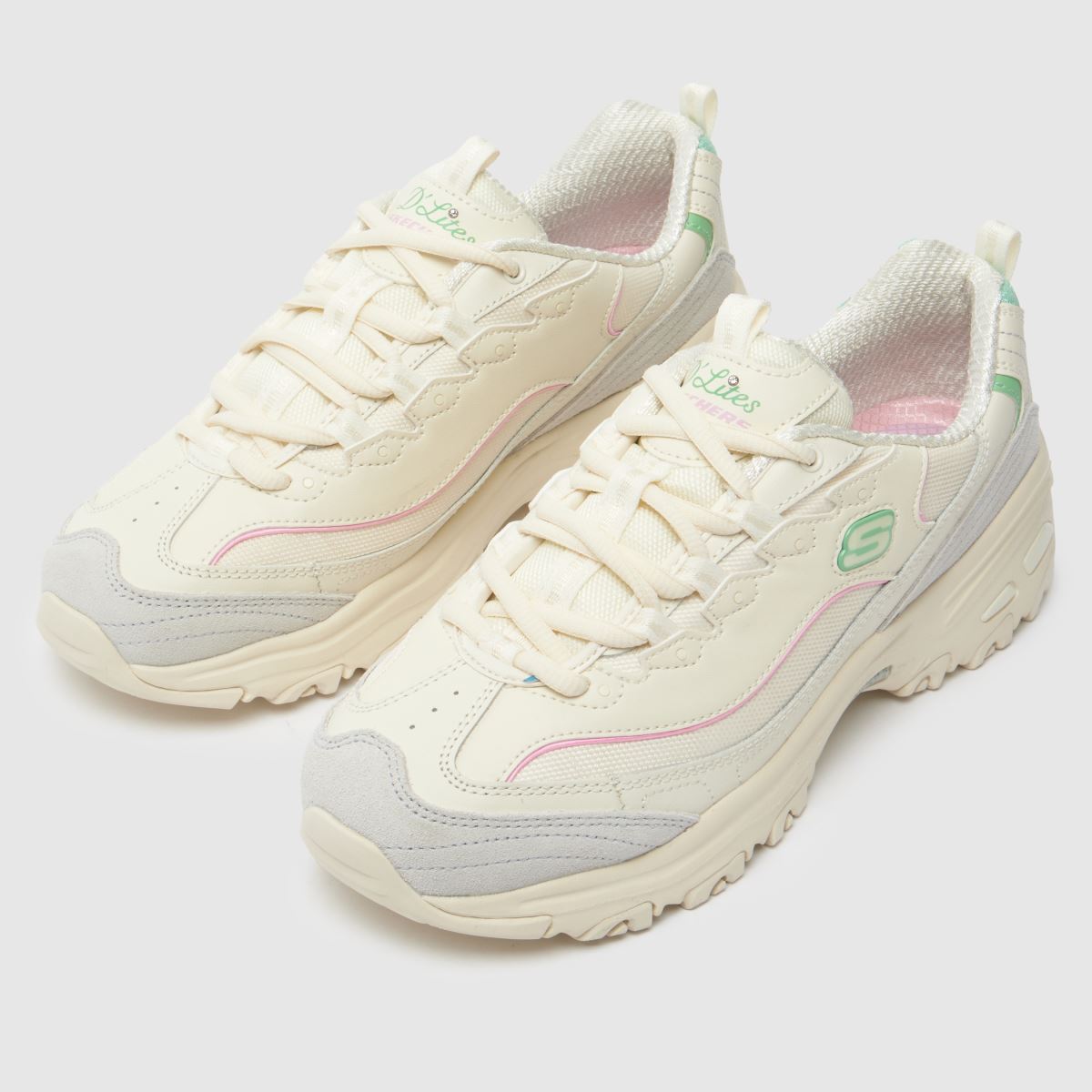SKECHERS dlites - nya heat-sneakers i benvitt multifärgat