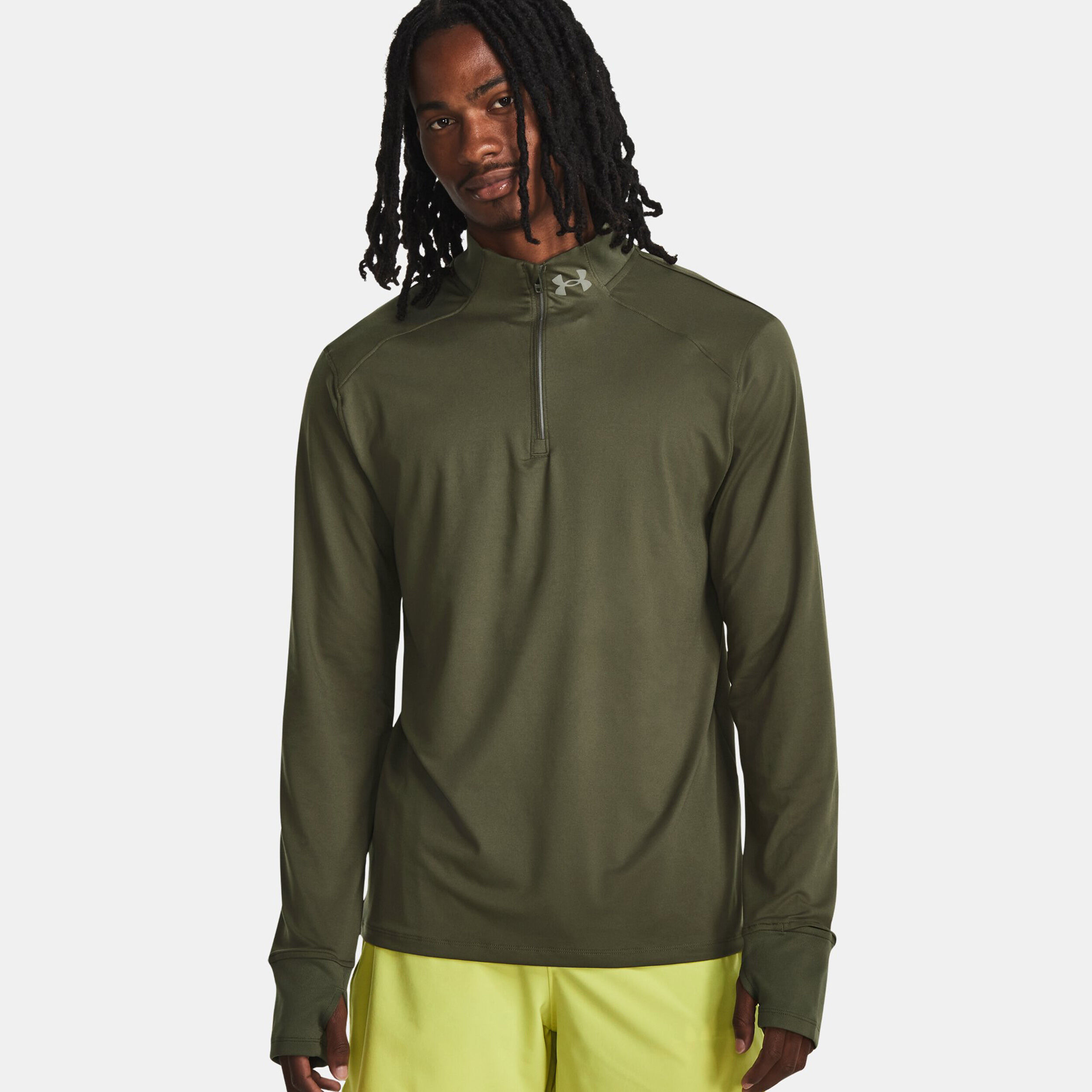 Qualifier Run 1/4 Zip Lauftop Herren - Grün