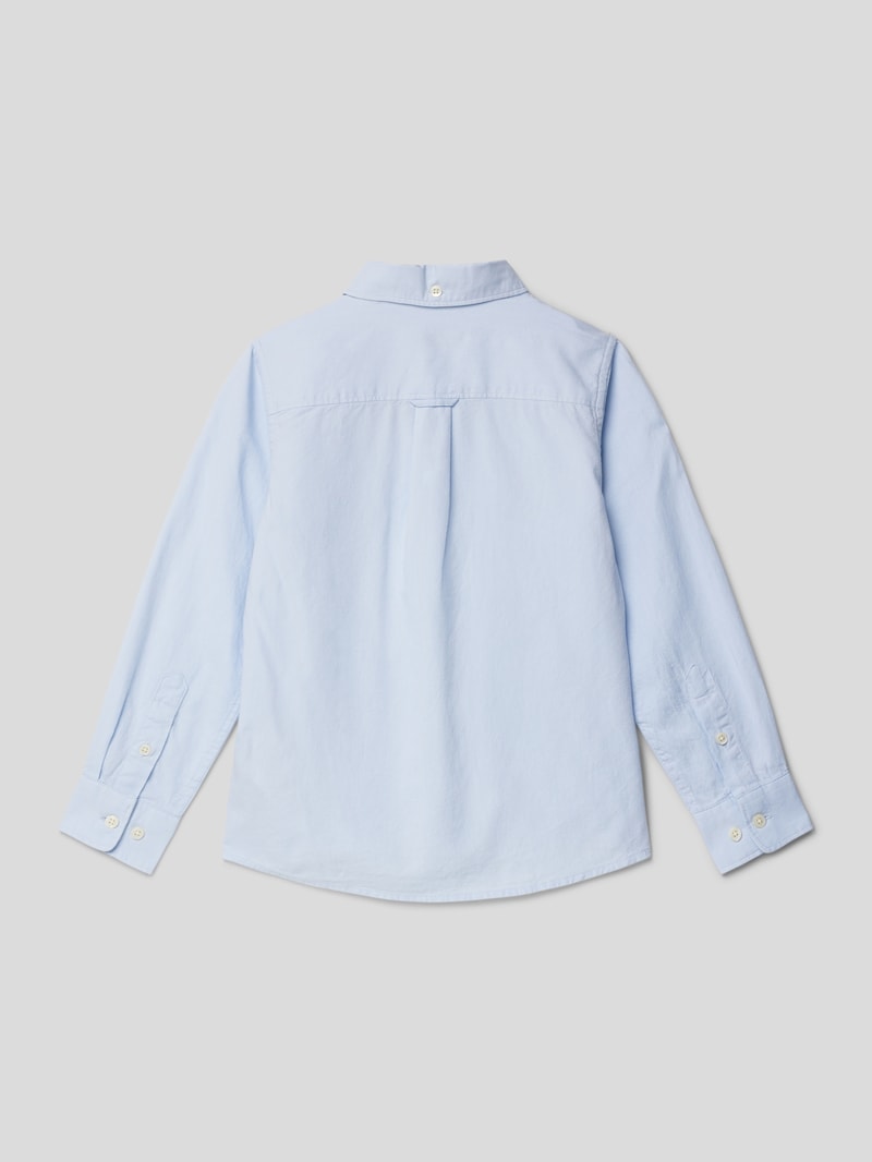 Hemd mit Label-Stitching Modell 'SHIELD' in blau