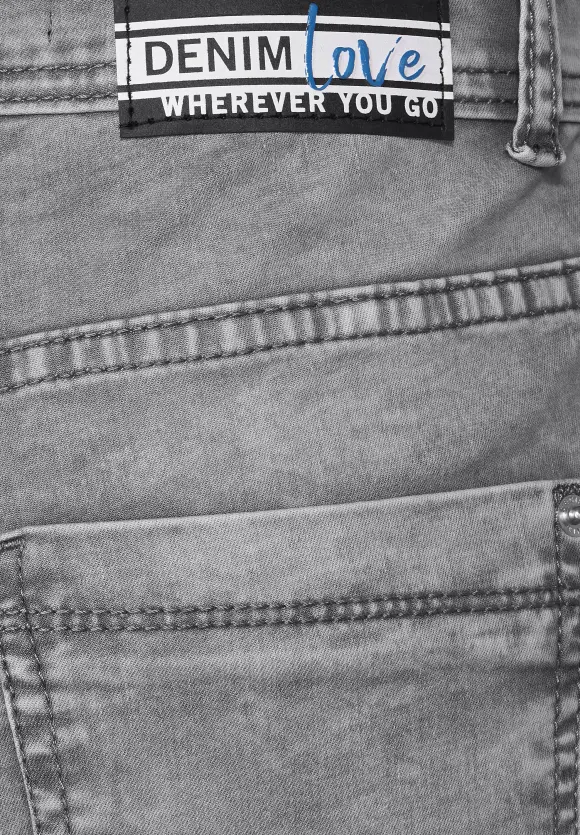 CECIL Graue Slim Fit Jeans