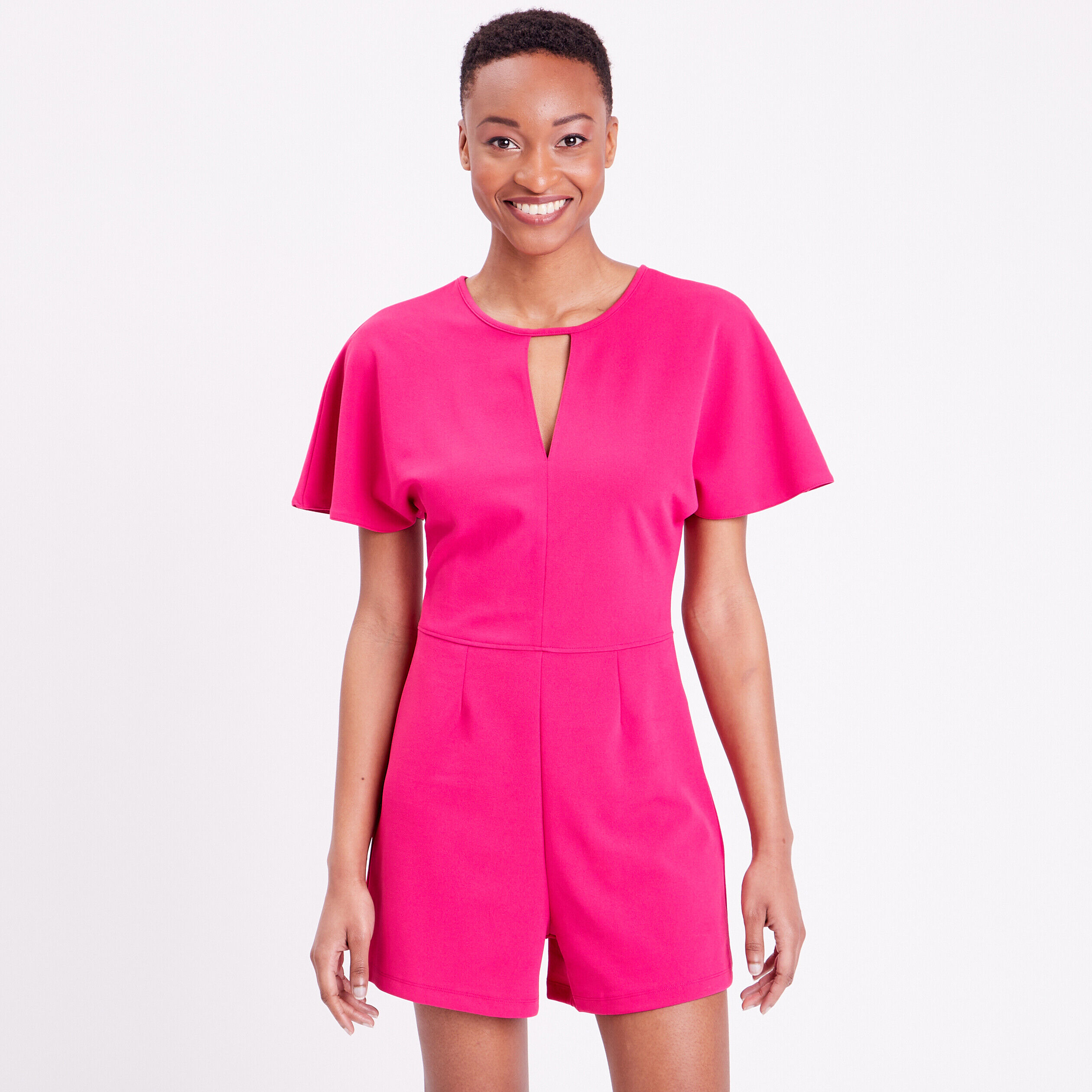 Combishort droite avec fentes rose fushia femme | Cache Cache