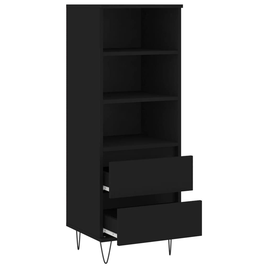 vidaXL Sideboard Highboard Schwarz 40x36x110 cm Holzwerkstoff (1 St)