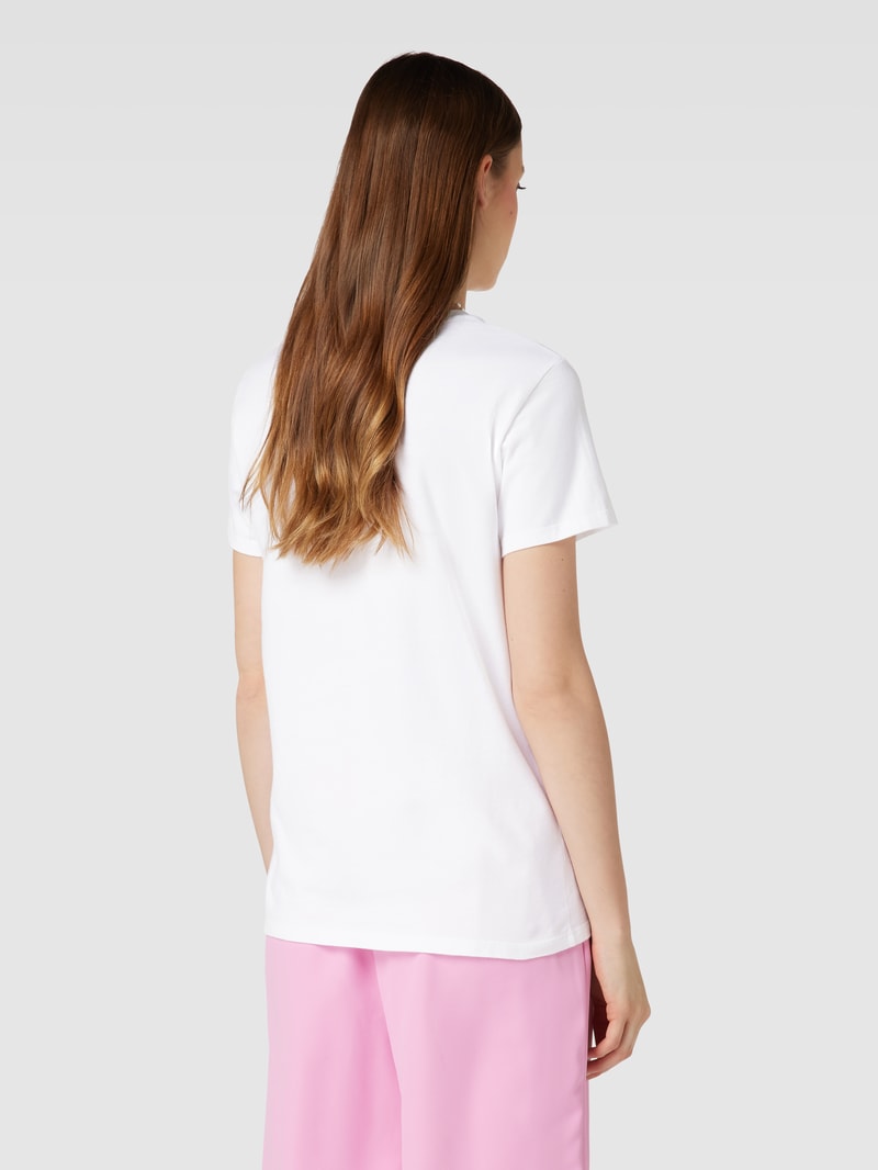 T-Shirt mit Logo-Print in weiß