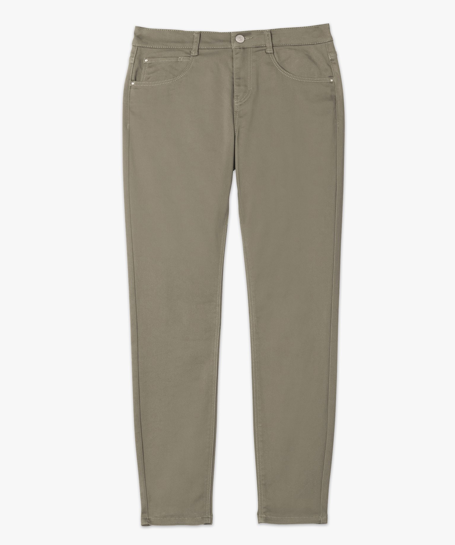 Pantalon femme coupe slim - Longueur L26 vert | GEMO