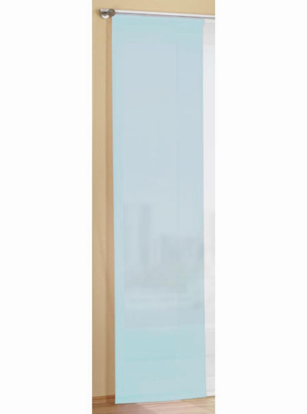 Schiebegardine, Gardinenbox, Klettband (1 St), transparent, Voile, Flächenvorhang unifarben inkl. Paneelwagen 85589