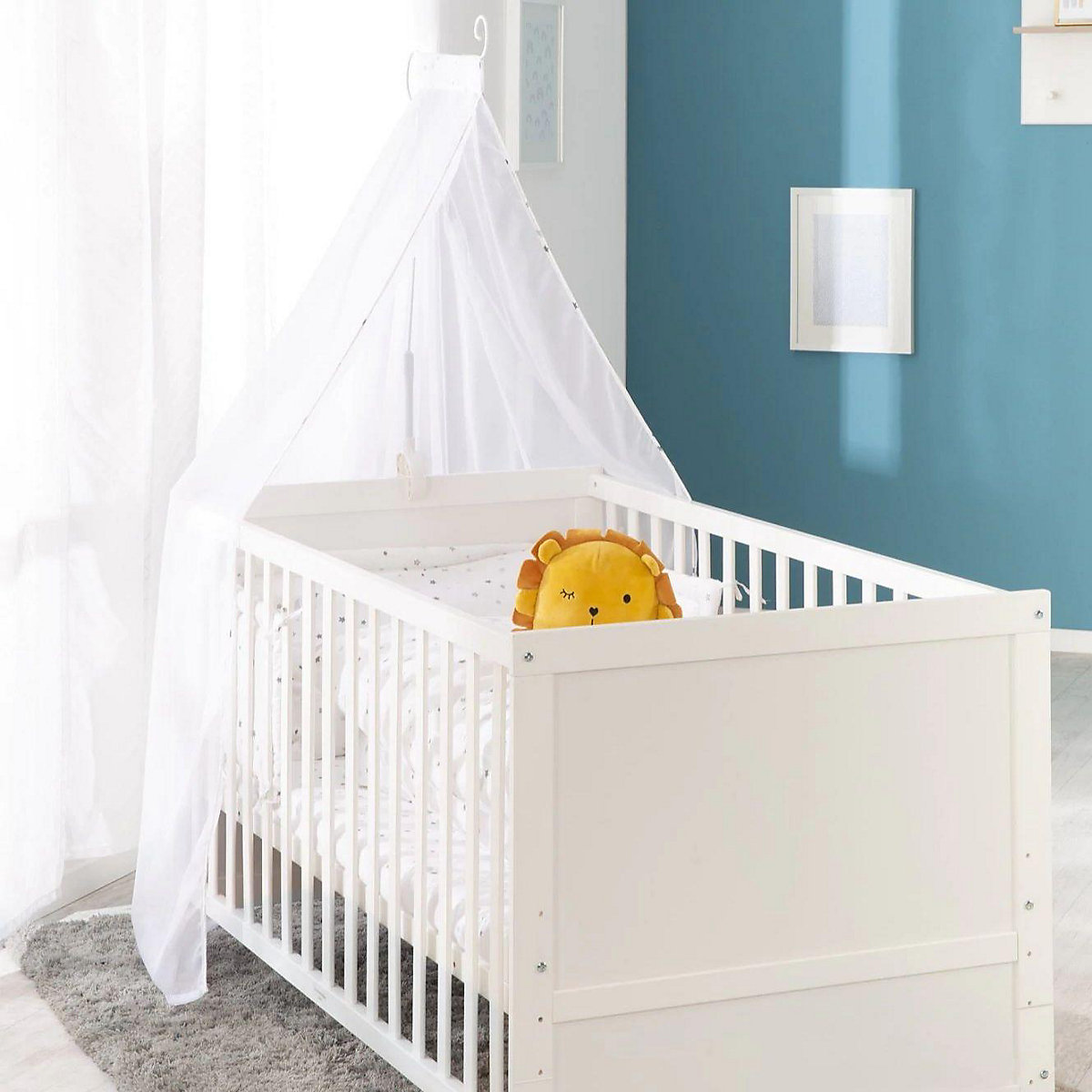 Kinderbettset, 70 x 140 cm Sternenzauber grau weiß