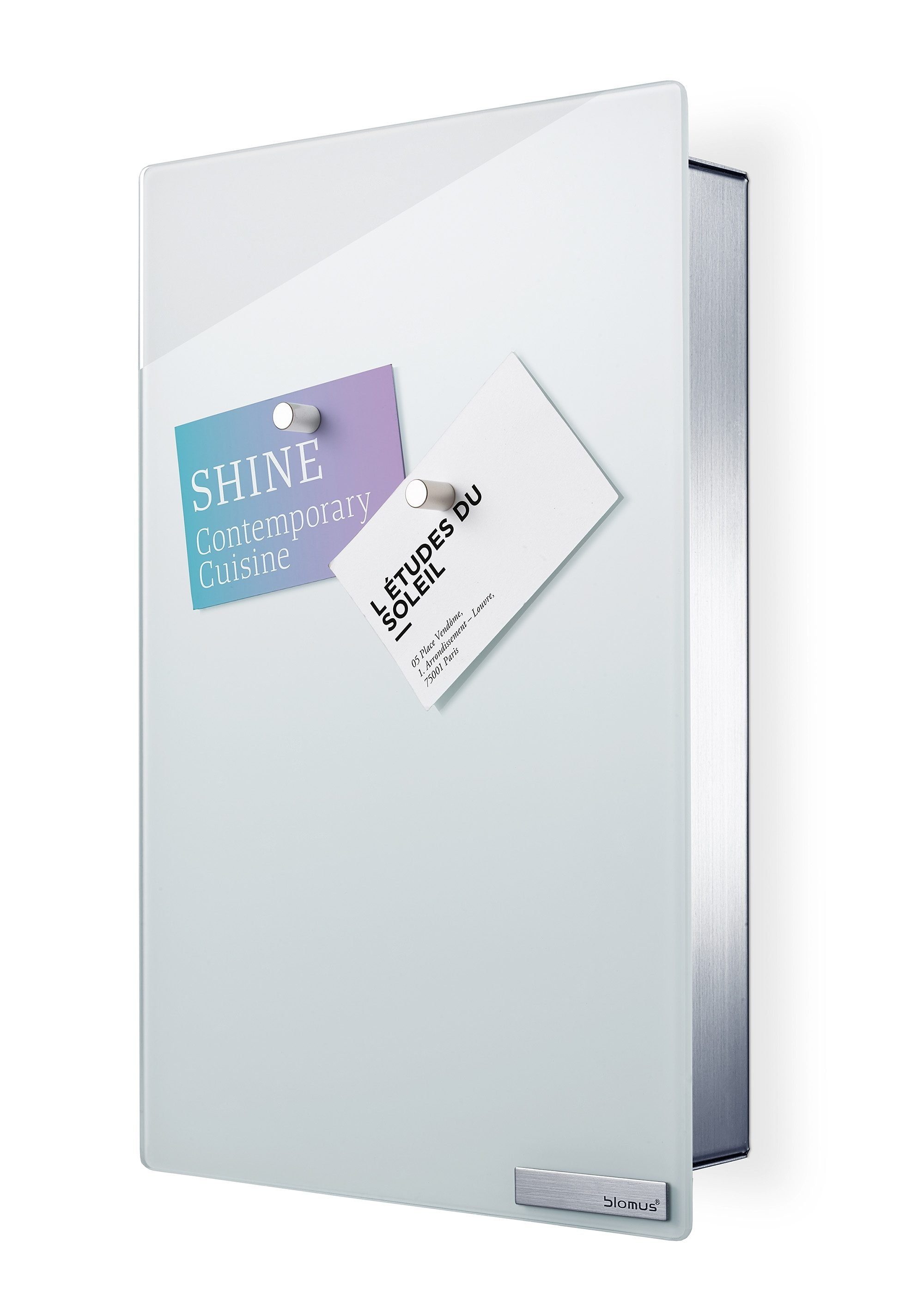 blomus Schlüsselkasten Velio, Glasmagnettafel, Weiße Optik