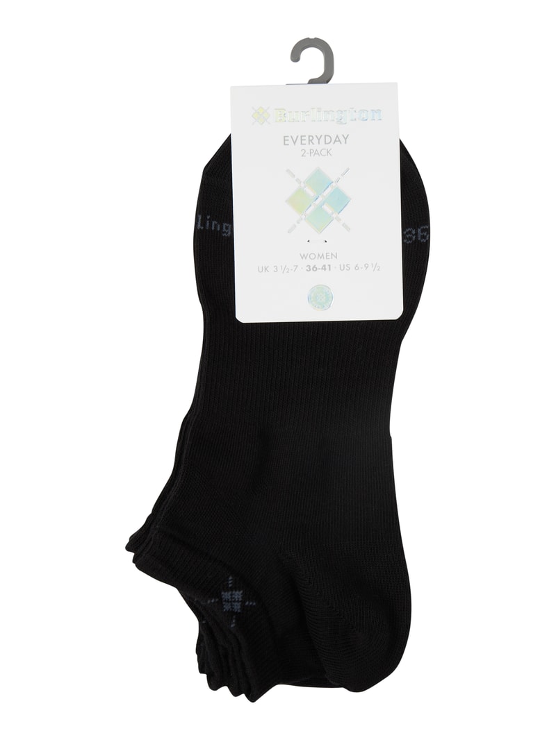 Sneakersocken im 2er-Pack Modell 'Everyday' in schwarz