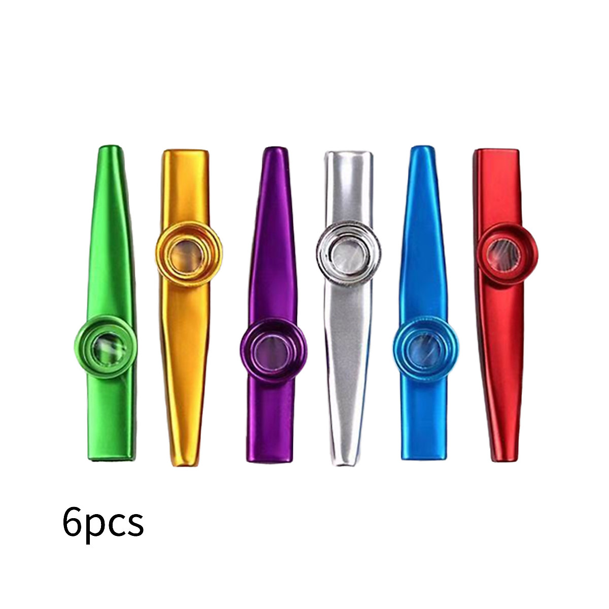 frler Metall Kazoo Set 6 Stück Percussion Instrument Rhythmusinstrumente für Kinder