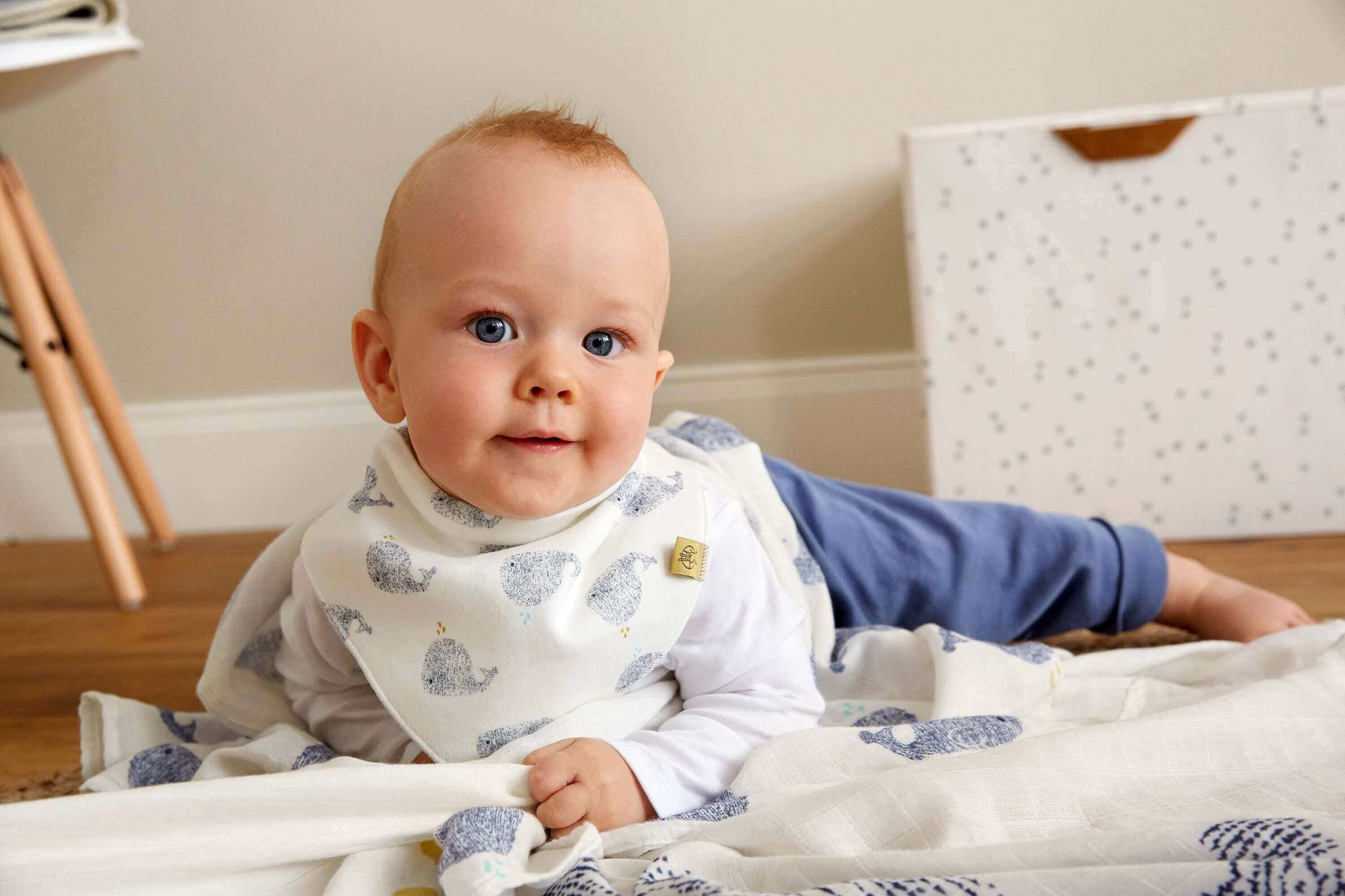 Dreieckstuch Baby - Bandana, Little Water Whale