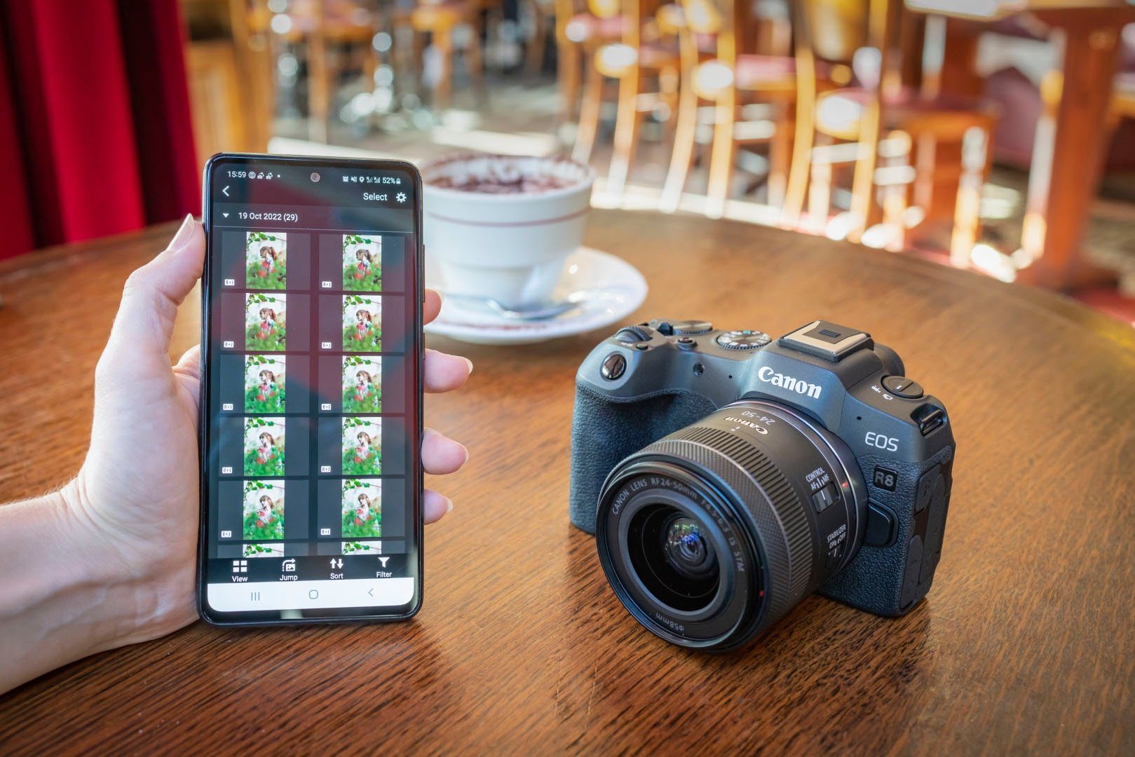 Canon EOS R8 + RF 24-50mm F4.5-6.3 IS STM Kit Systemkamera (RF 24-50mm F4.5-6.3 IS STM, 24,2 MP, Bluetooth, WLAN, verfügbar ab 17.04.23)