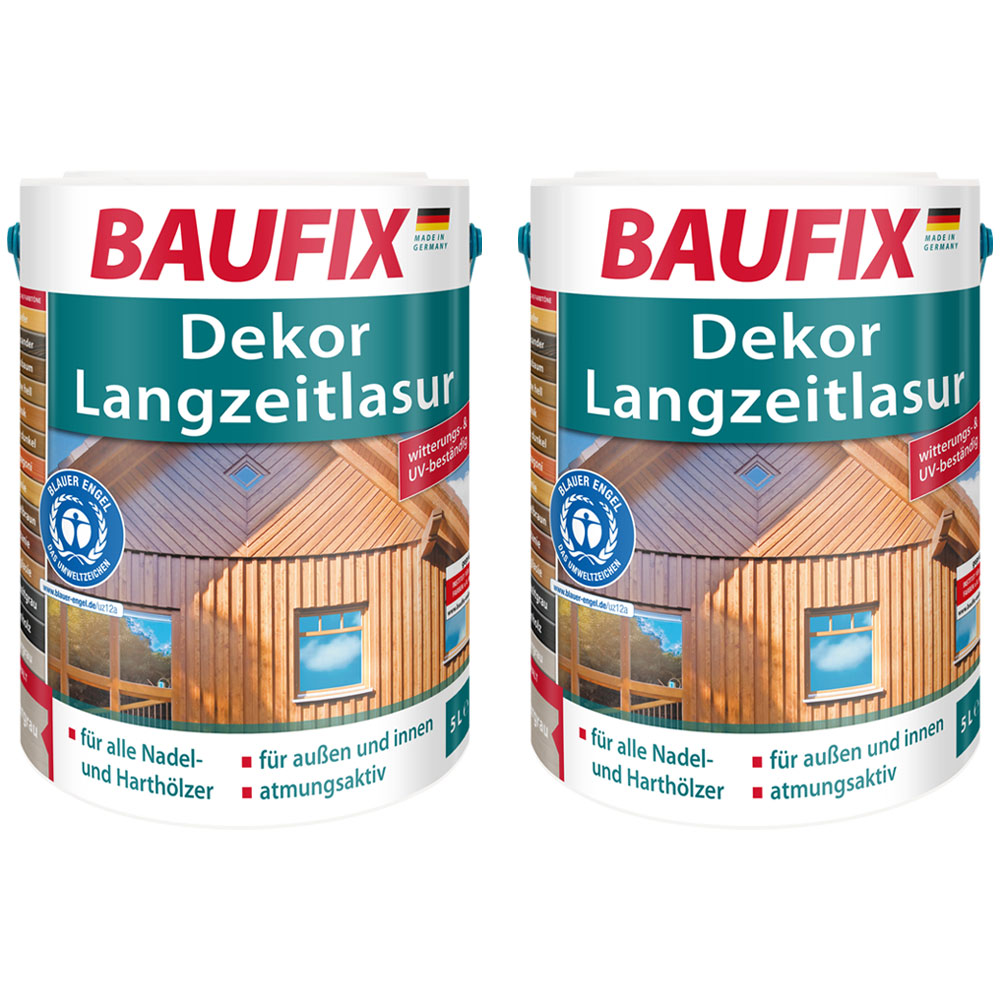 Baufix Dekor-Langzeitlasur kiefer 5 L 2-er Set