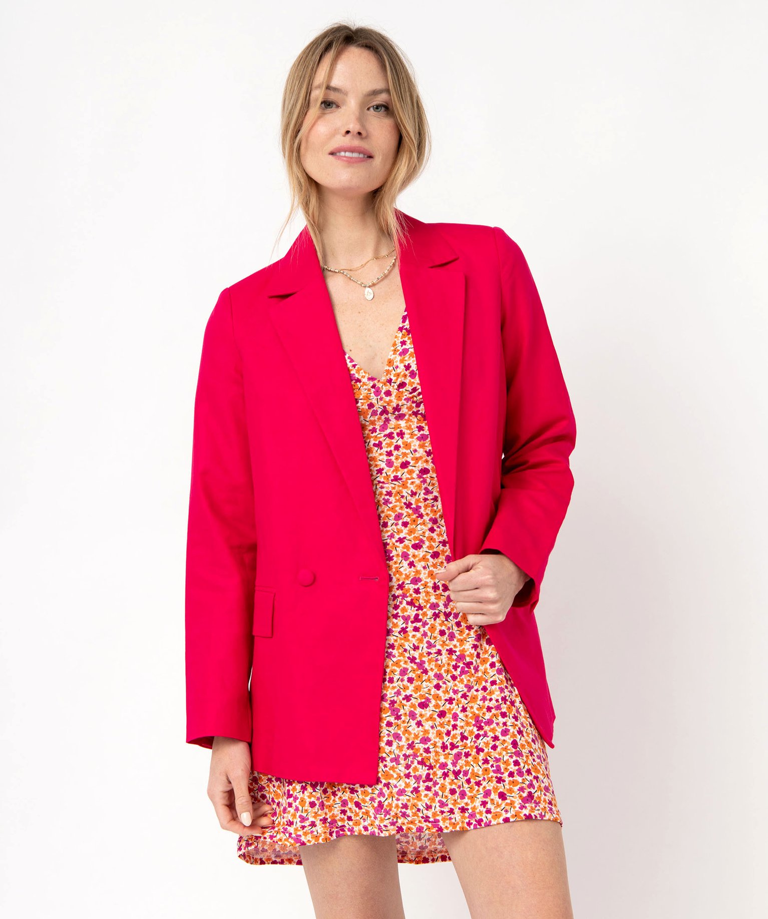 Robe courte sans manches à motifs fleuris femme imprime | GEMO