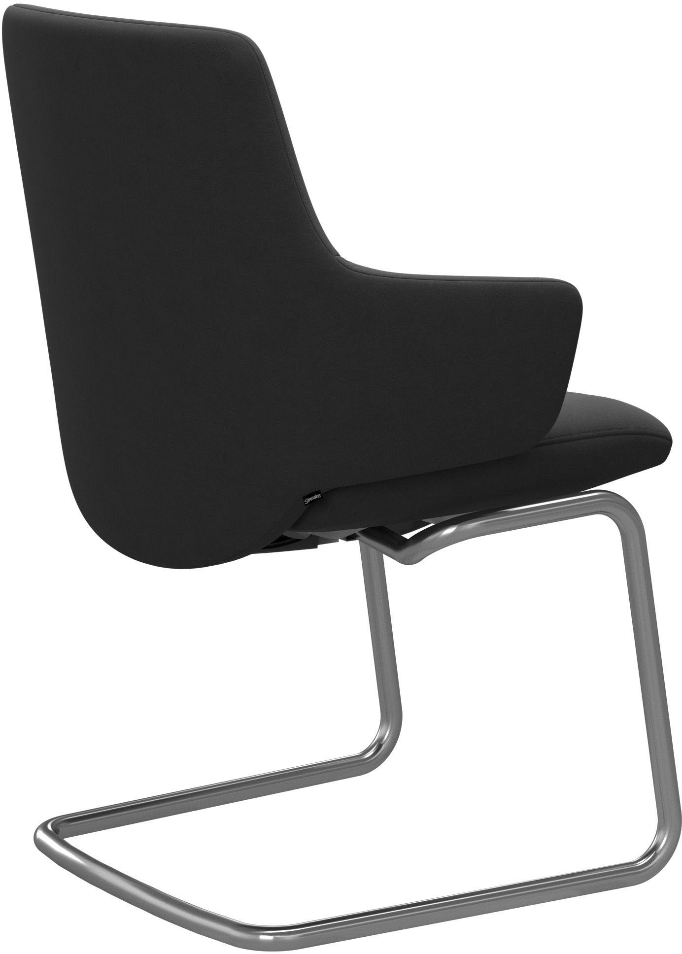 Stressless® Polsterstuhl Laurel, Low Back mit Armlehne, Größe L, mit Beinen aus Stahl in Chrom glänzend
