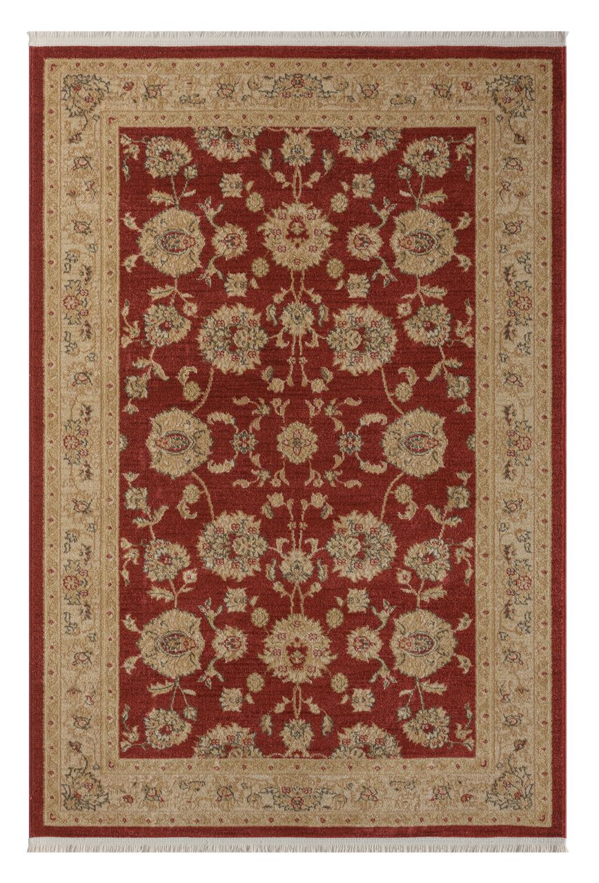MyFlair Teppich Amy, 140cm x 200cm, Farbe Weinrot, rechteckig, Florhöhe 7,5mm