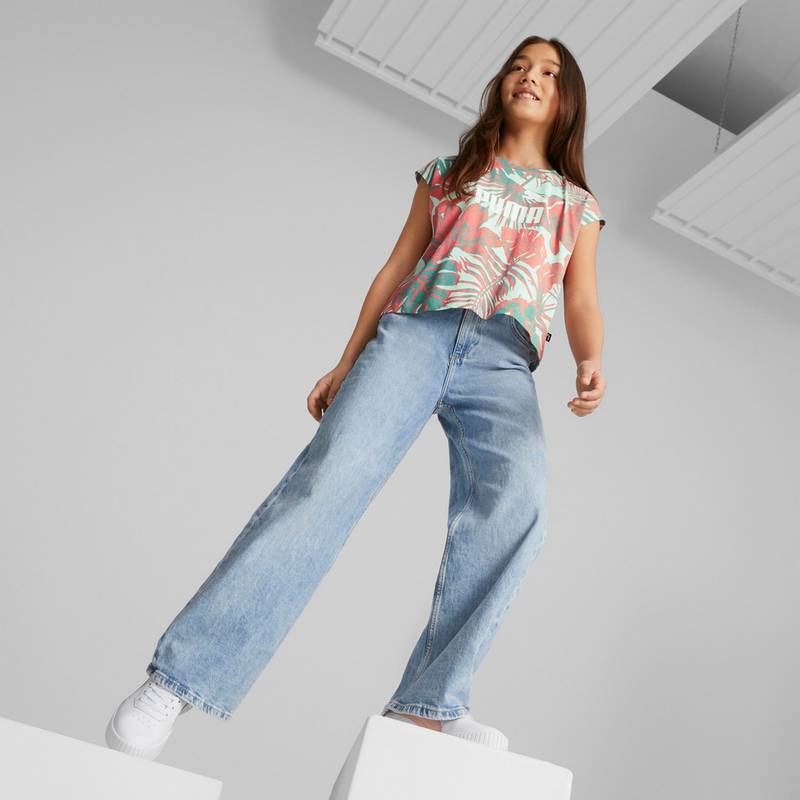 PUMA ESSENTIAL FLOWER POWER AOP T-Shirt Mdchen