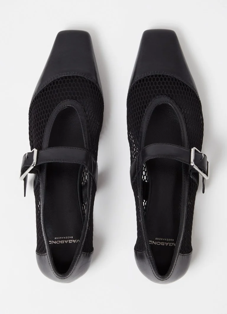 Ballerina Wioletta in rete con dettagli in pelle di Vagabond Shoemakers
